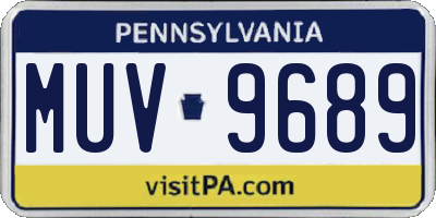 PA license plate MUV9689