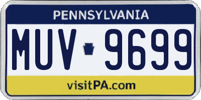PA license plate MUV9699