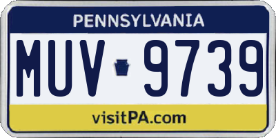 PA license plate MUV9739