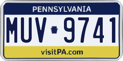 PA license plate MUV9741