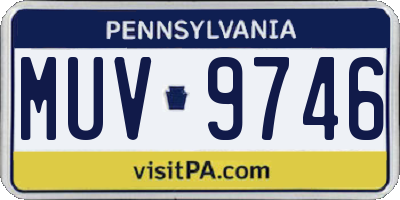 PA license plate MUV9746