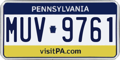 PA license plate MUV9761