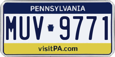 PA license plate MUV9771