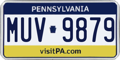 PA license plate MUV9879