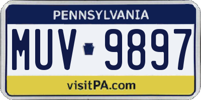 PA license plate MUV9897