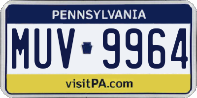 PA license plate MUV9964