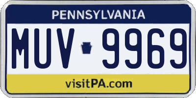 PA license plate MUV9969