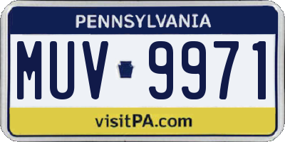 PA license plate MUV9971