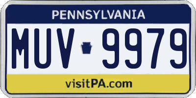 PA license plate MUV9979