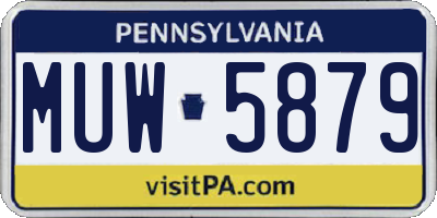 PA license plate MUW5879