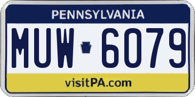 PA license plate MUW6079