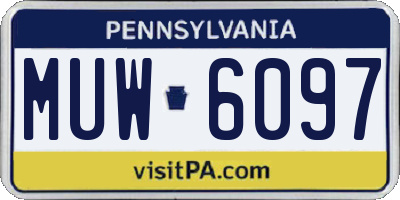 PA license plate MUW6097