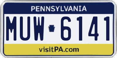 PA license plate MUW6141