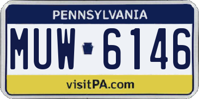 PA license plate MUW6146