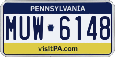 PA license plate MUW6148