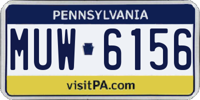 PA license plate MUW6156
