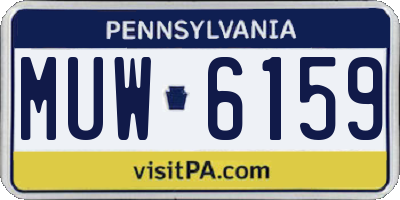 PA license plate MUW6159