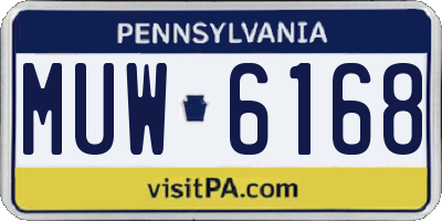 PA license plate MUW6168