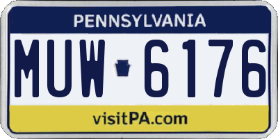 PA license plate MUW6176