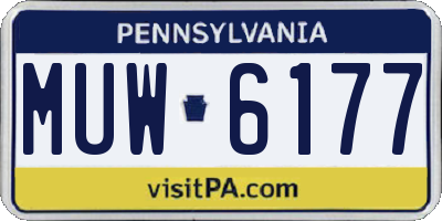 PA license plate MUW6177