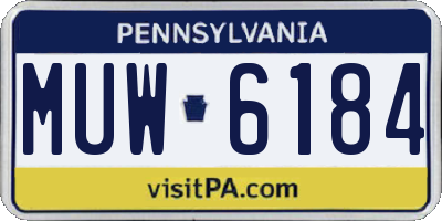 PA license plate MUW6184