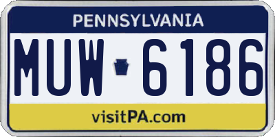 PA license plate MUW6186