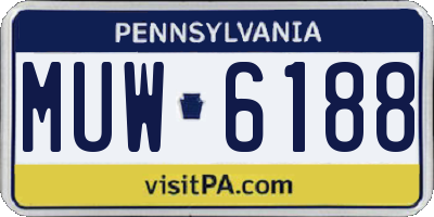 PA license plate MUW6188