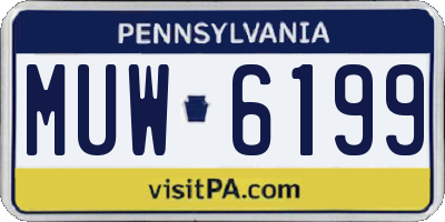 PA license plate MUW6199