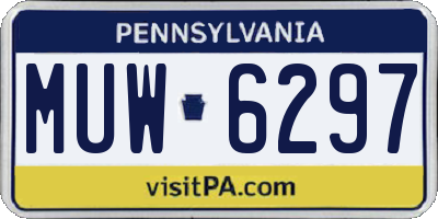 PA license plate MUW6297