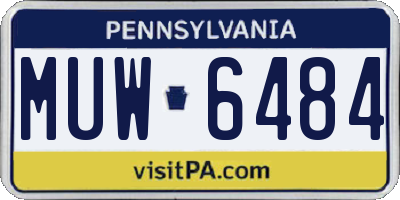 PA license plate MUW6484