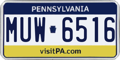 PA license plate MUW6516