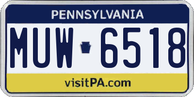 PA license plate MUW6518