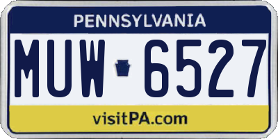PA license plate MUW6527