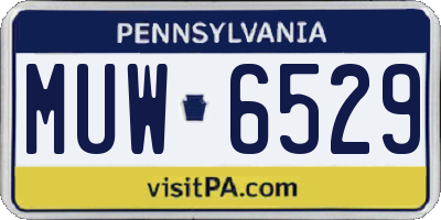 PA license plate MUW6529