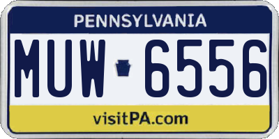PA license plate MUW6556