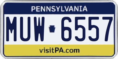PA license plate MUW6557