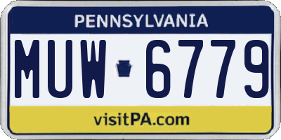PA license plate MUW6779