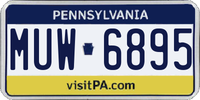 PA license plate MUW6895
