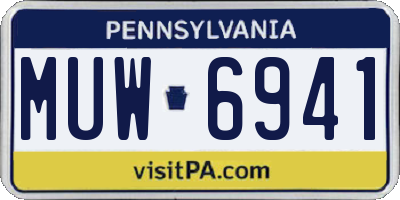 PA license plate MUW6941