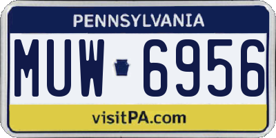 PA license plate MUW6956