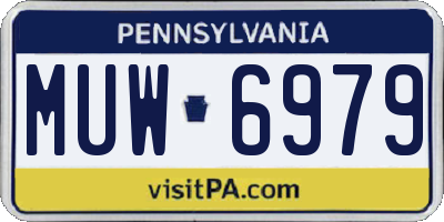 PA license plate MUW6979