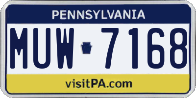 PA license plate MUW7168