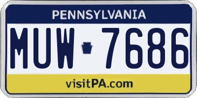 PA license plate MUW7686