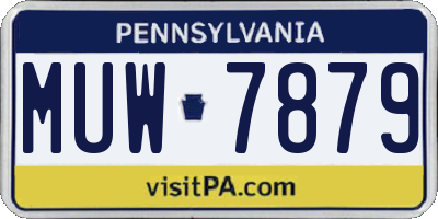 PA license plate MUW7879