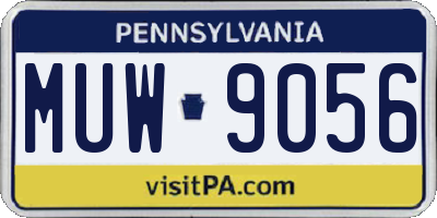 PA license plate MUW9056