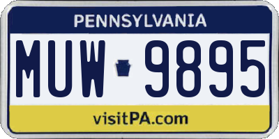 PA license plate MUW9895