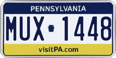PA license plate MUX1448