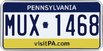 PA license plate MUX1468