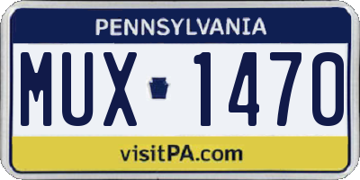 PA license plate MUX1470