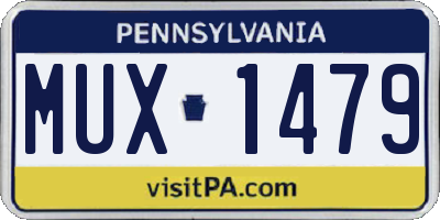PA license plate MUX1479